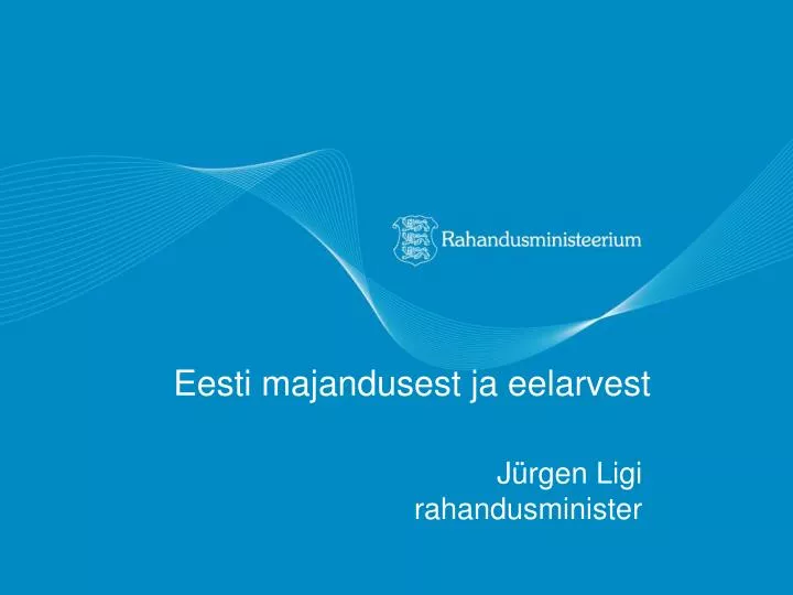 eesti majandusest ja eelarvest