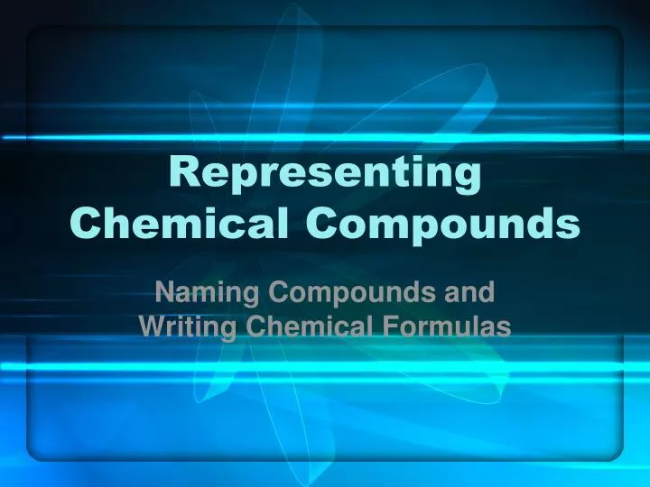 representing chemical compounds