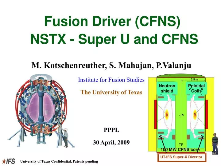 fusion driver cfns nstx super u and cfns