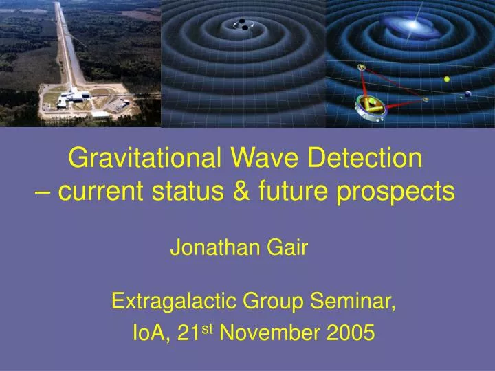 gravitational wave detection current status future prospects
