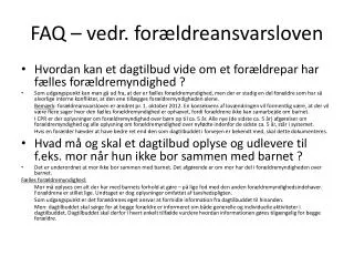 faq vedr for ldreansvarsloven