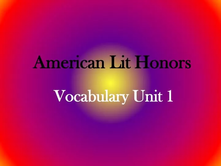 american lit honors
