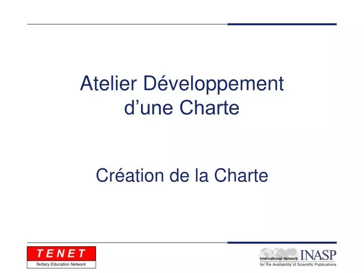 atelier d veloppement d une charte