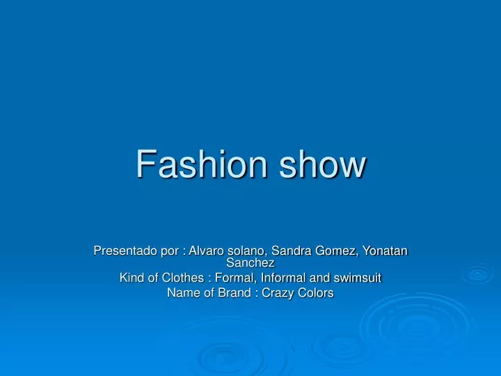 fashion show