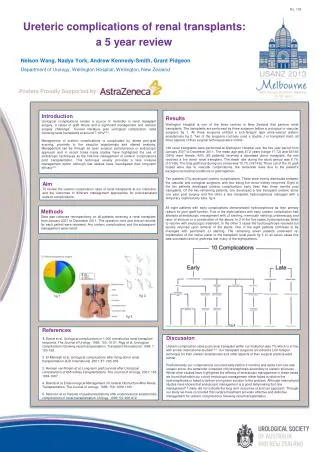 Ureteric complications of renal transplants: a 5 year review