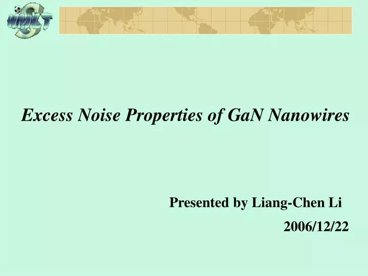 excess noise properties of gan nanowires