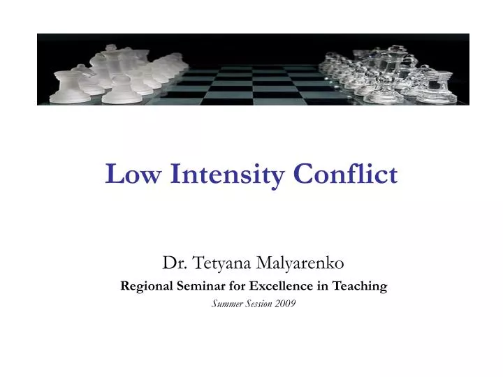 low intensity conflict