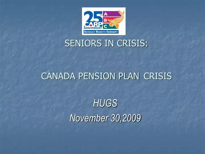 seniors in crisis canada pension plan crisis