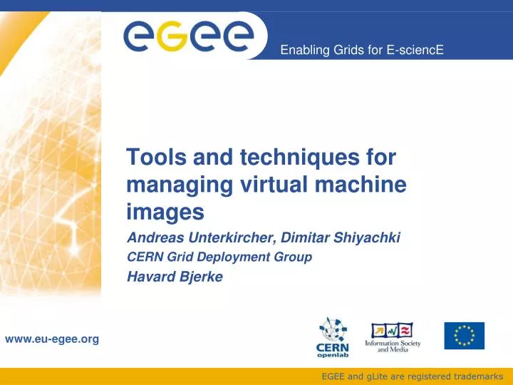 tools and techniques for managing virtual machine images