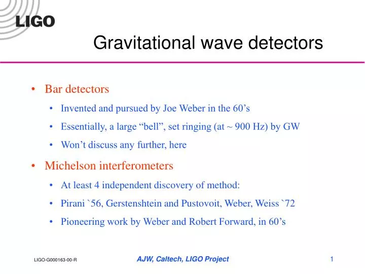 gravitational wave detectors