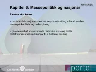 kapittel 6 massepolitikk og nasjonar
