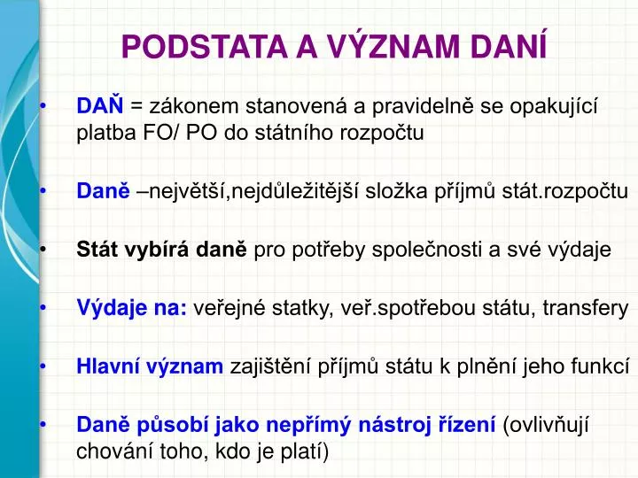 podstata a v znam dan