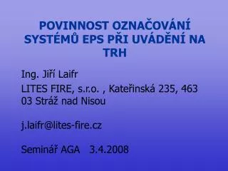 povinnost ozna ov n syst m eps p i uv d n na trh