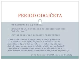 period odoj eta