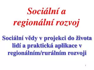soci ln a region ln rozvoj