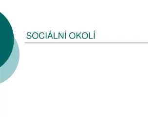 soci ln okol