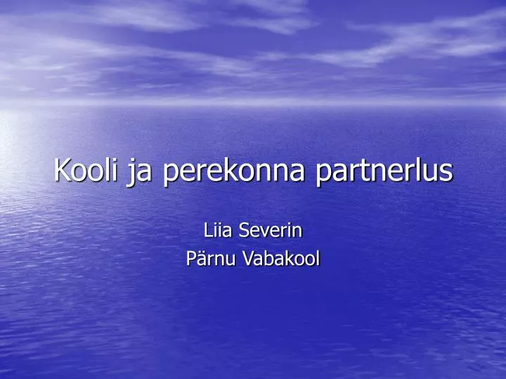 kooli ja perekonna partnerlus