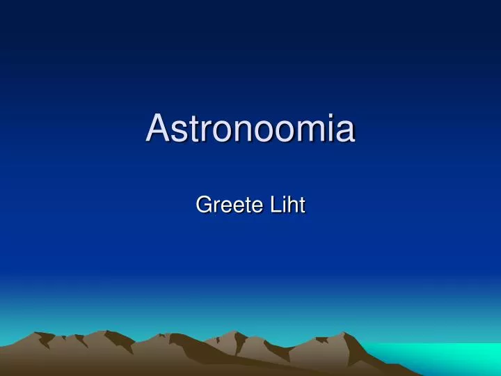 astronoomia