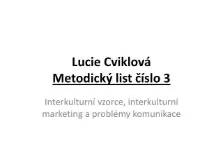 lucie cviklov metodick list slo 3