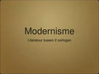 modernisme