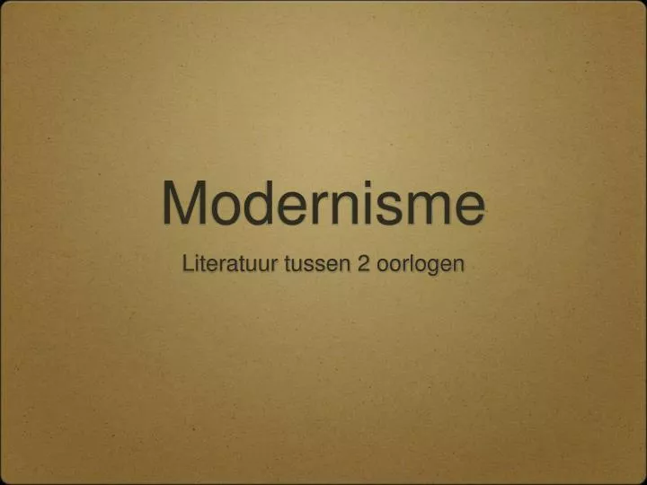 modernisme