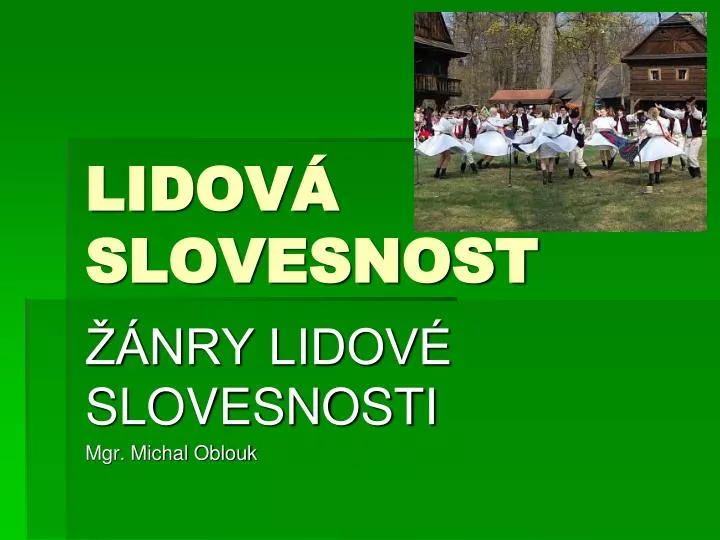 lidov slovesnost