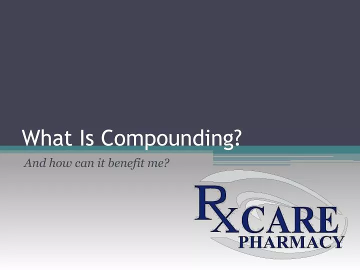 what is compounding