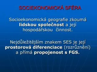 sociekonomick sf ra