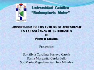 universidad cat lica redemptoris mater