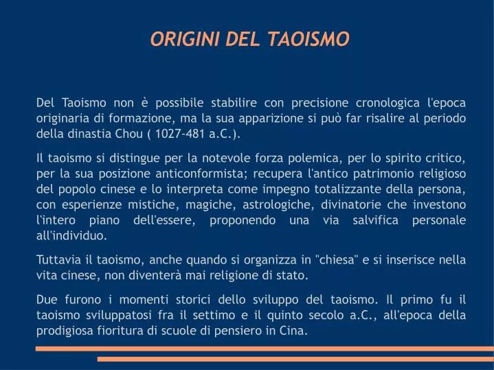 origini del taoismo