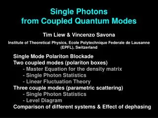 Single Photons from Coupled Quantum Modes