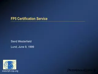 FP5 Certification Service