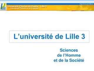 l universit de lille 3