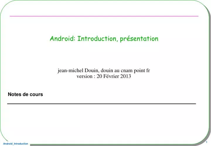 android introduction pr sentation