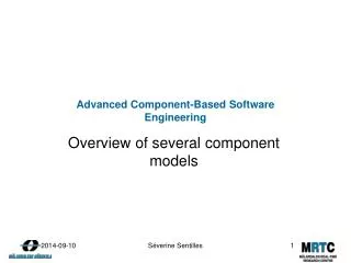 advanced component based software engineering