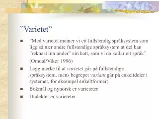 varietet