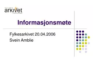 informasjonsm te