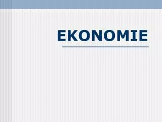 ekonomie