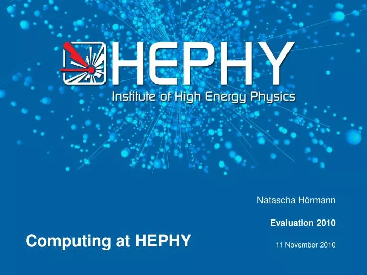 computing at hephy