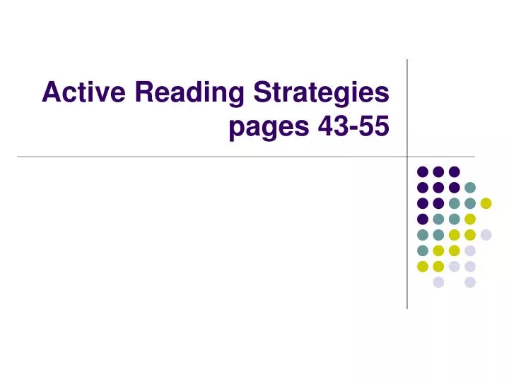 active reading strategies pages 43 55