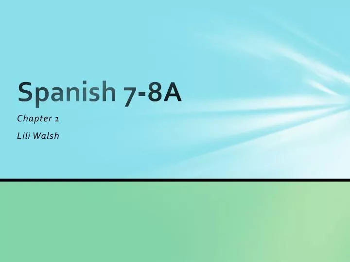 spanish 7 8a