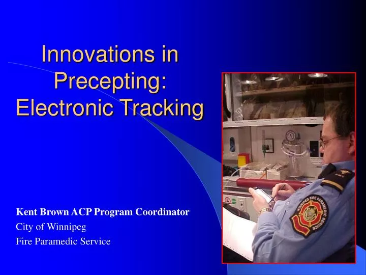 innovations in precepting electronic tracking