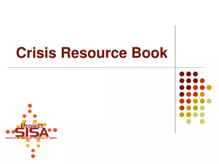 crisis resource book