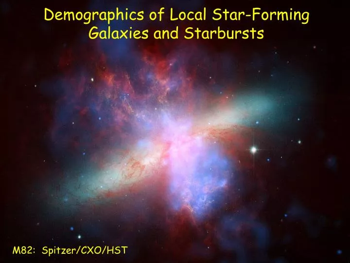 demographics of local star forming galaxies and starbursts