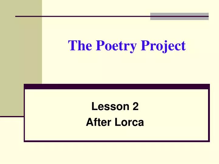 the poetry project