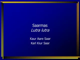 saarmas lutra lutra