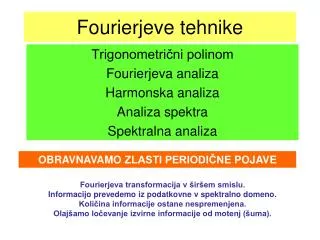 fourierjeve tehnike