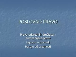 poslovno pravo