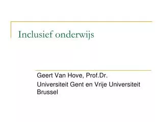 inclusief onderwijs