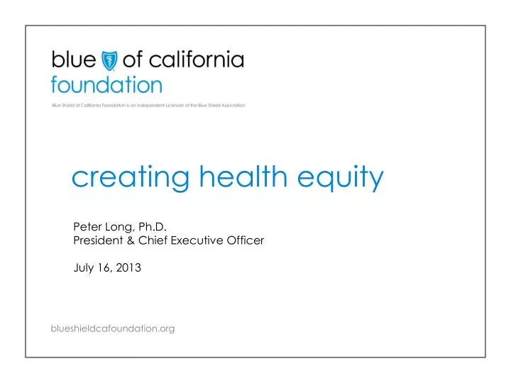 creating health equity